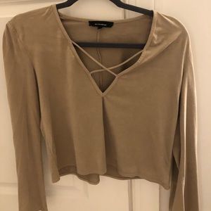 Flowy Suede Crop top